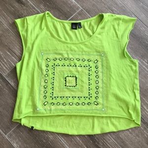Pacsun Insight lime green crop top